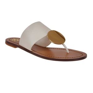 Tory Burch Ivory / Gold Patos Sandals